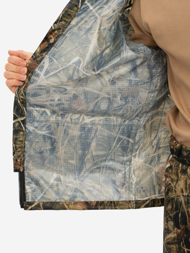 Костюм-дождевик мужской Huntsman ВВЗ Склон-2 для рыбалки и охоты, ткань таффета 3000 мм вод.ст.