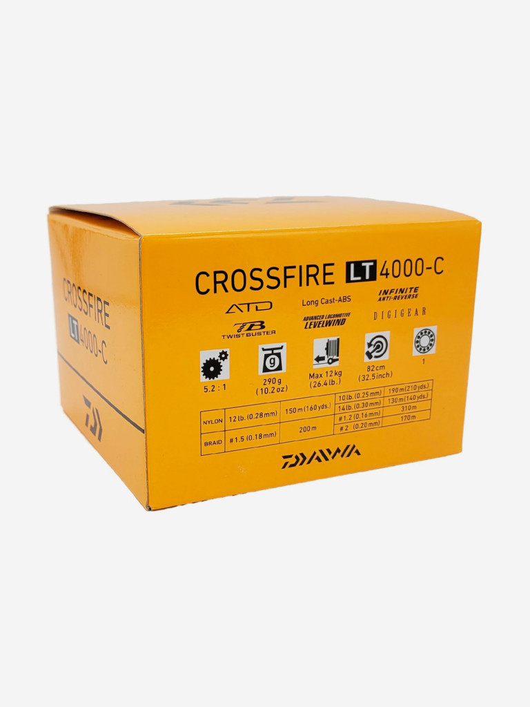 Катушка для спиннинга Daiwa 20 CrossFire LT 1000, катушка для удочки с передним фрикционом