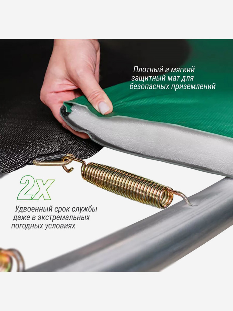 Батут UNIX Line SUPREME BASIC 12 ft (Green)