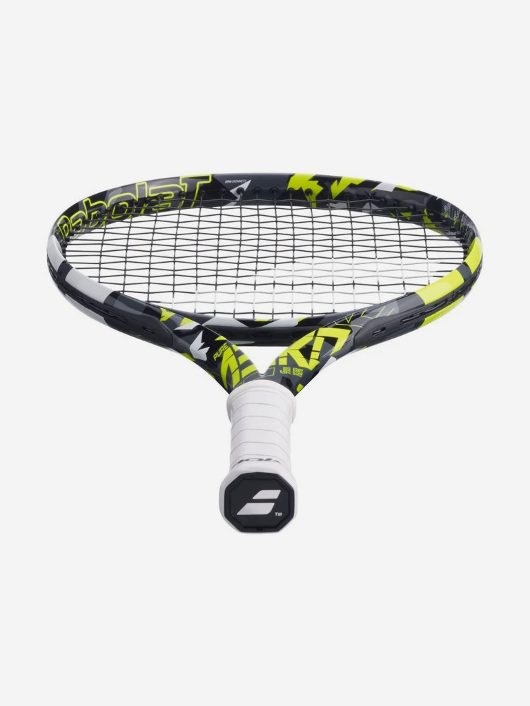 Ракетка для большого тенниса Babolat AERO JUNIOR 25 (2024), с натяжкой, ручка 000,серый/желтый