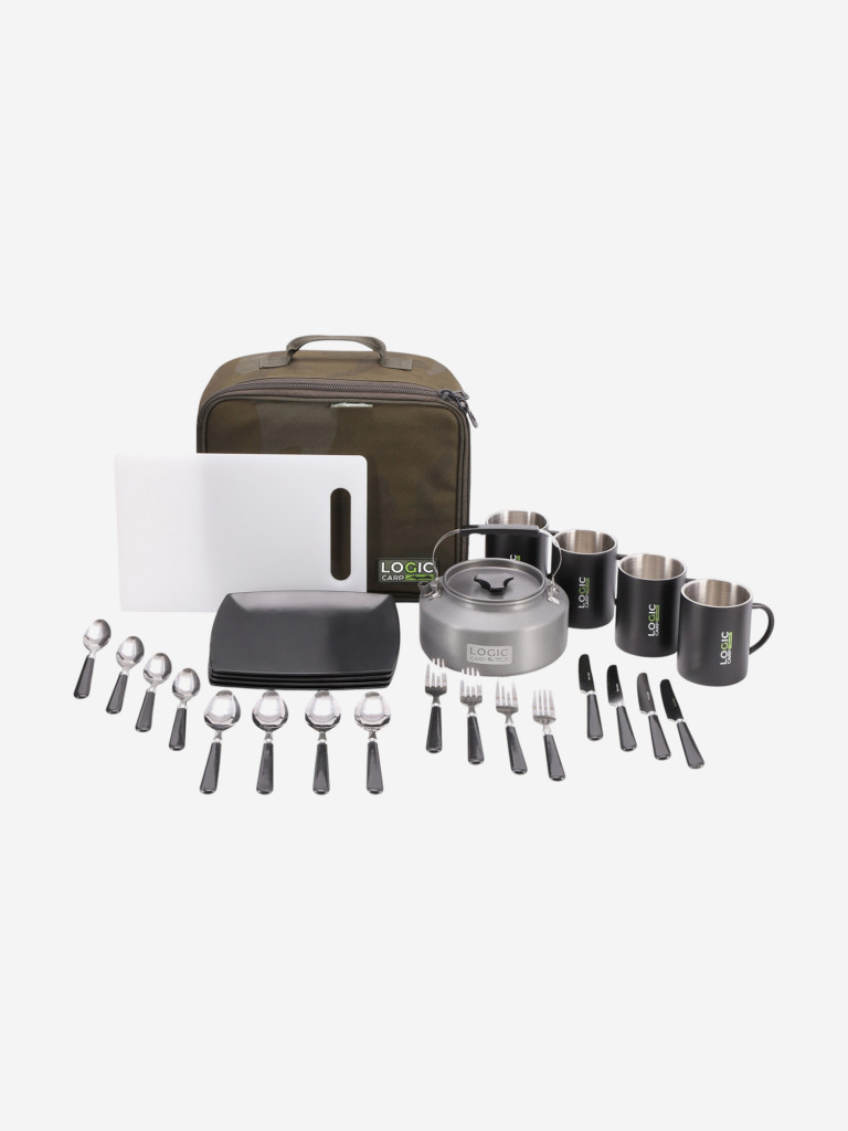 Набор посуды для четырех персон с чайником LOGIC CARP 4MAN MUGS & KETTLE DINNING SET
