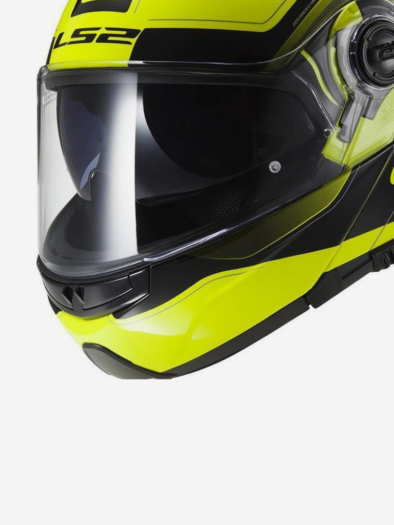 Мотошлем FF325 STROBE SNOW CIVIK LS2 (желто-черный глянцевый)