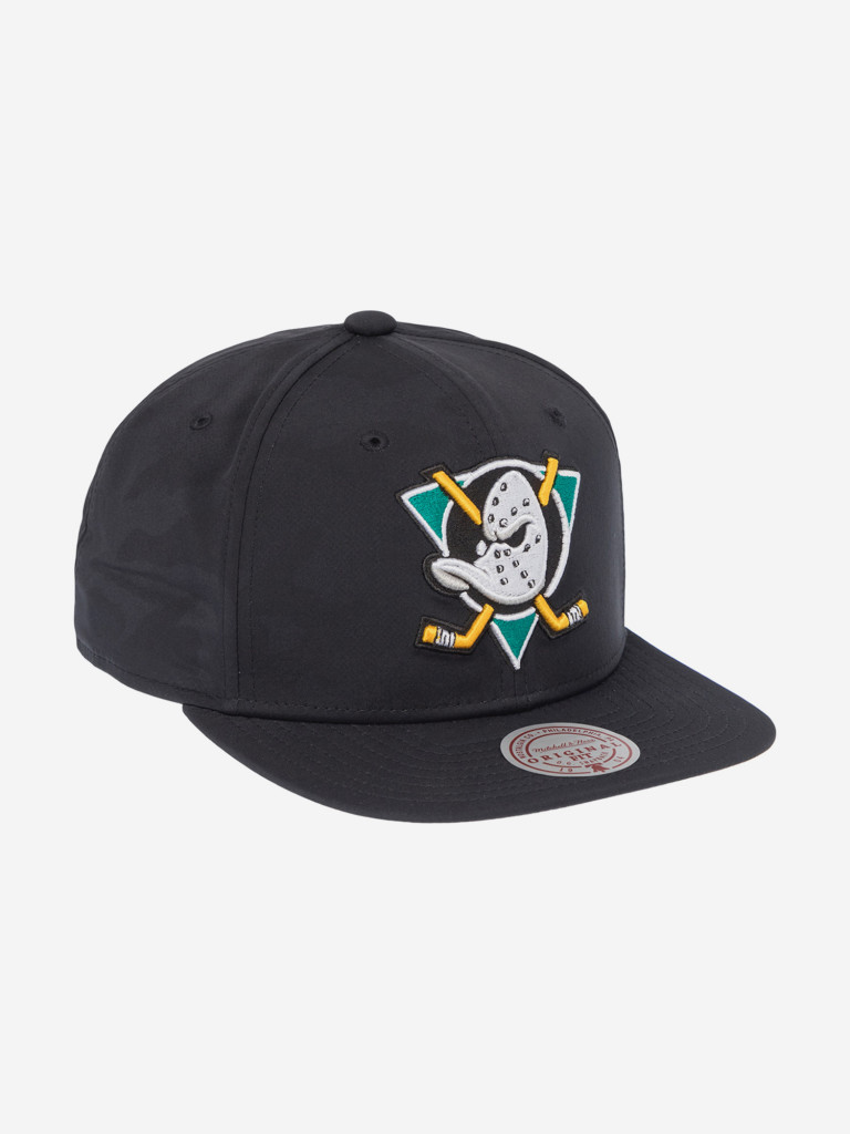 Бейсболка с прямым козырьком MITCHELL NESS HS11498-ADUBLCK Anaheim Ducks NHL (черный)