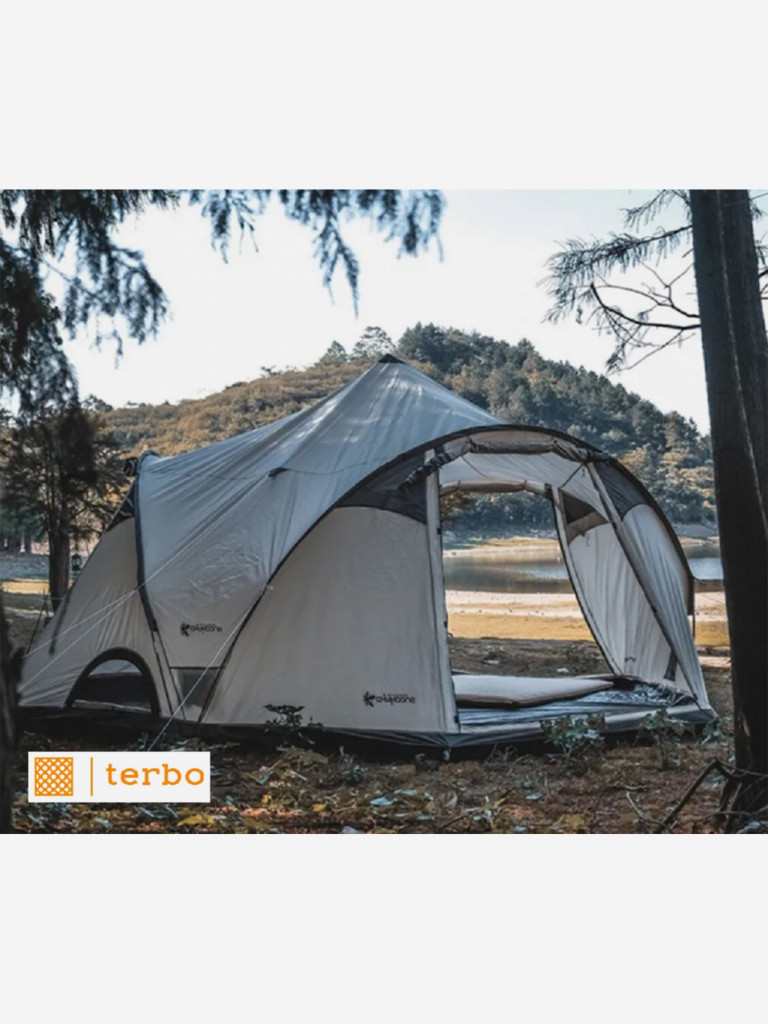 Просторный и высокий шатер Terbo Mir & Camping для летнего кемпинга