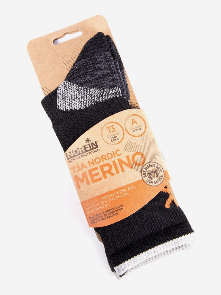 Термоноски Norfin T3A NORDIC MERINO для рыбалки и охоты