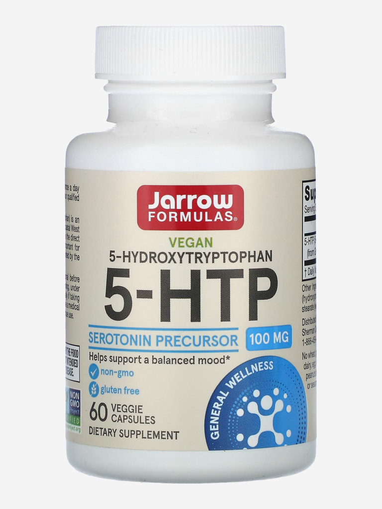 БАД для нервной системы, Jarrow Formulas 5-HTP 100 mg 60 veg caps