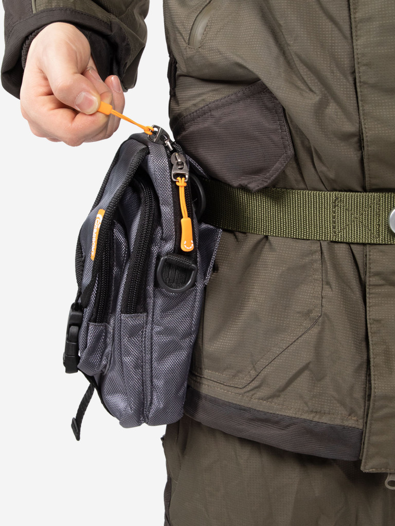 Сумка рыболовная Следопыт Street Fishing MultiLock V-Pouch, 22х12,5х8 см, цвет серый.