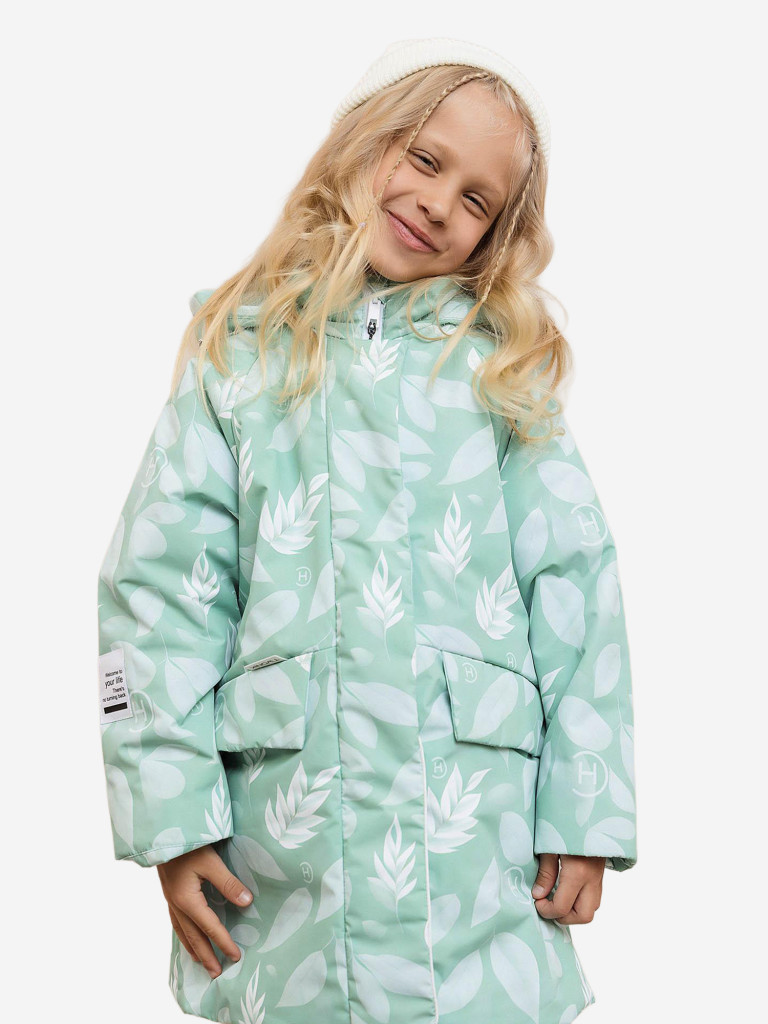 Парка для девочки batik Норис зеленый