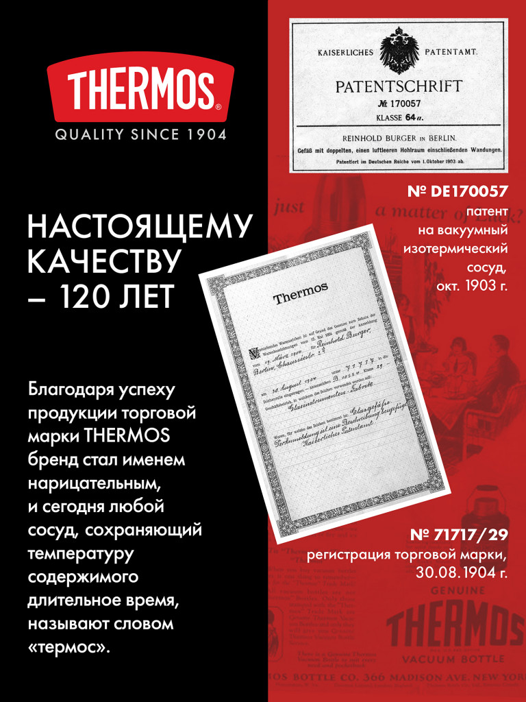 Термос с внутренней ёмкостью 1,8 л THERMOS TCRA-1801 синий