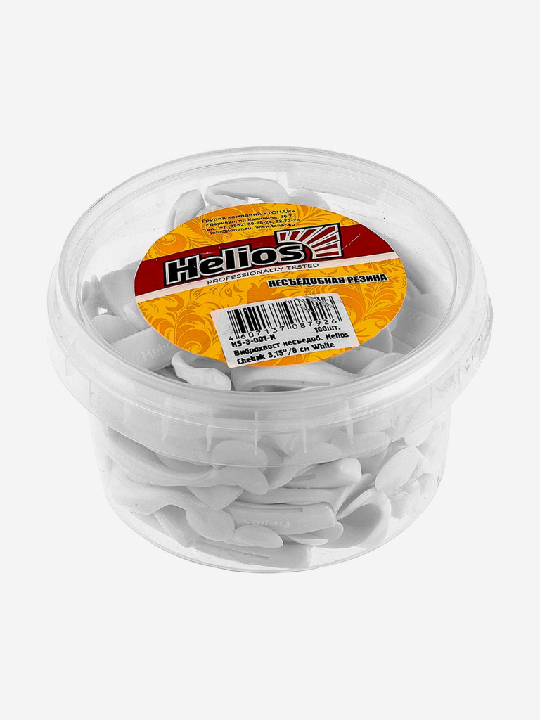 Мягкая приманка Helios Chebak, 3,15'' / 8 см, White, 100 шт (HS-3-001-N)