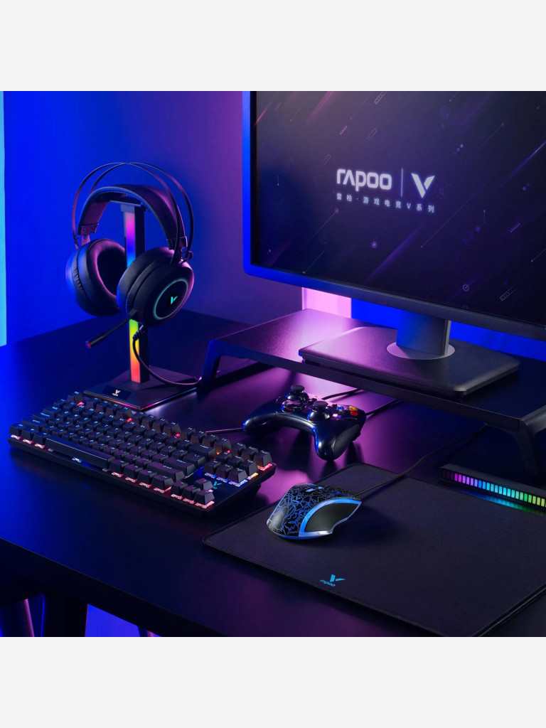 RAPOO Игровая механическая клавиатура проводная V500PRO-87, цвет - черный (12857)