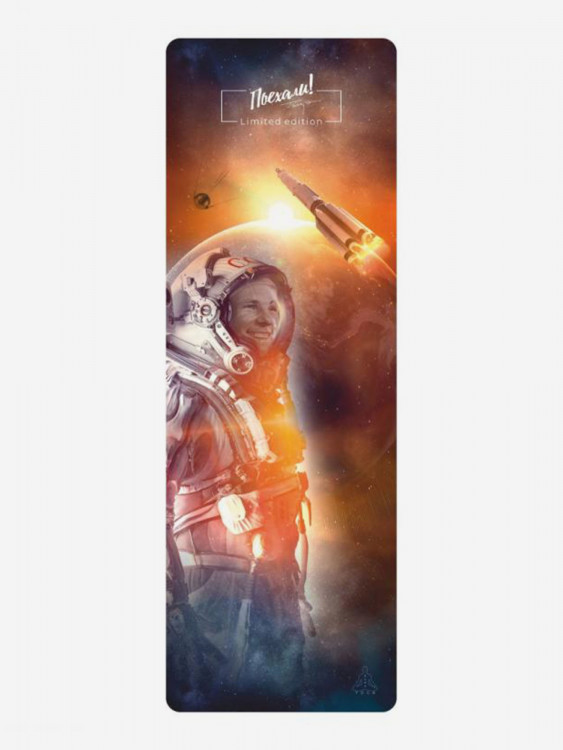 Коврик для йоги, фитнеса и пилатеса Поехали Space Collection из микрофибры и каучука, 3,5 мм