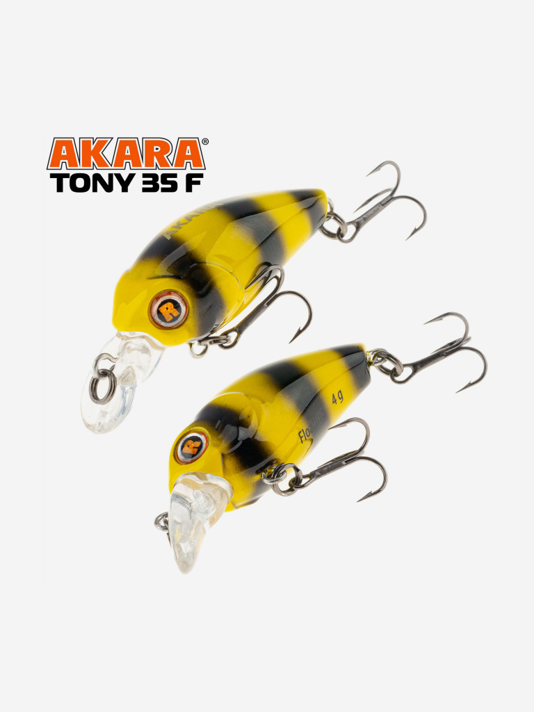 Воблер Akara Tony 35F кренк плавающий на голавля, язя, форель 4гр A244