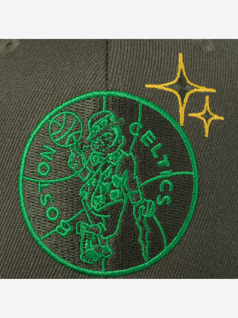 Бейсболка MITCHELL NESS HHSSINTL1243-BCEOLIV Boston Celtics NBA