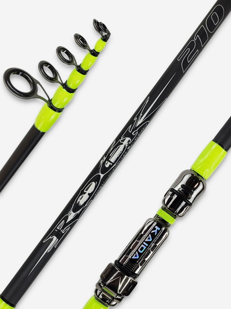 Удилище Kaida ROCK 2.40м 5-25гр, с кольцами, телескоп,154-240