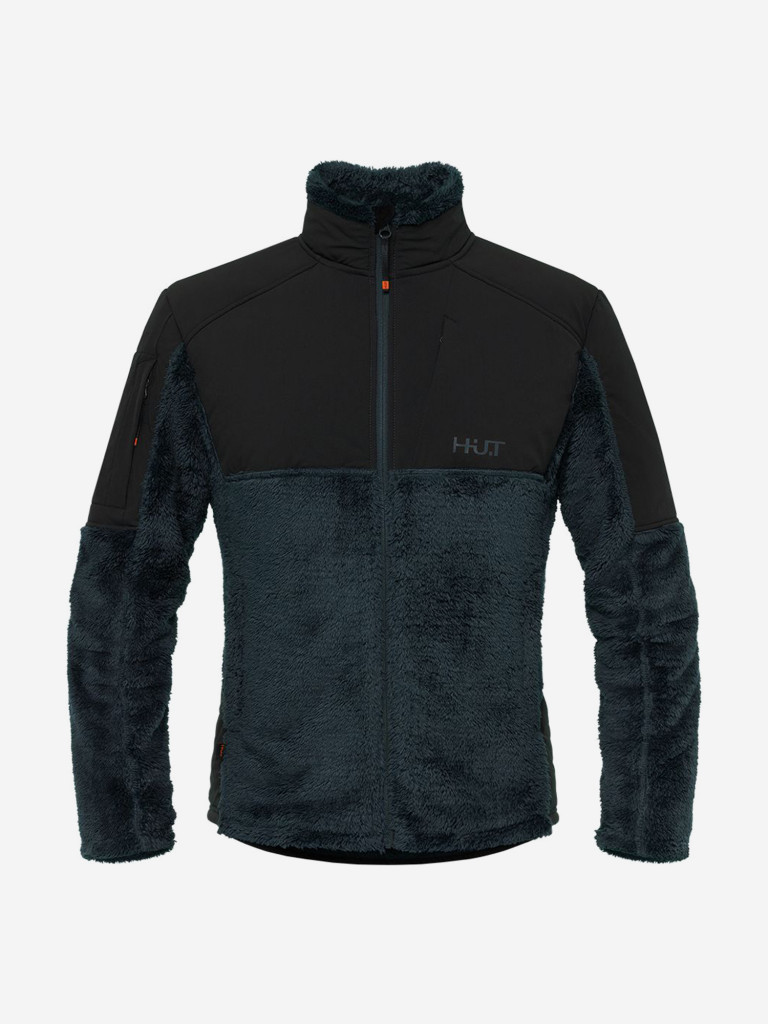 Кофта мужская HUT BORON на молнии для охоты, тёмно-серый / чёрный