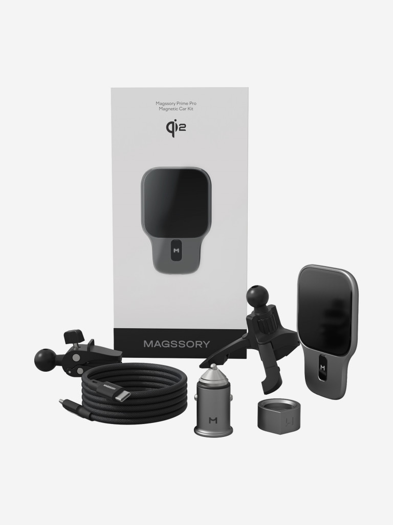 Автомобильный комплект MAGSSORY Prime Pro с Qi2 для Apple