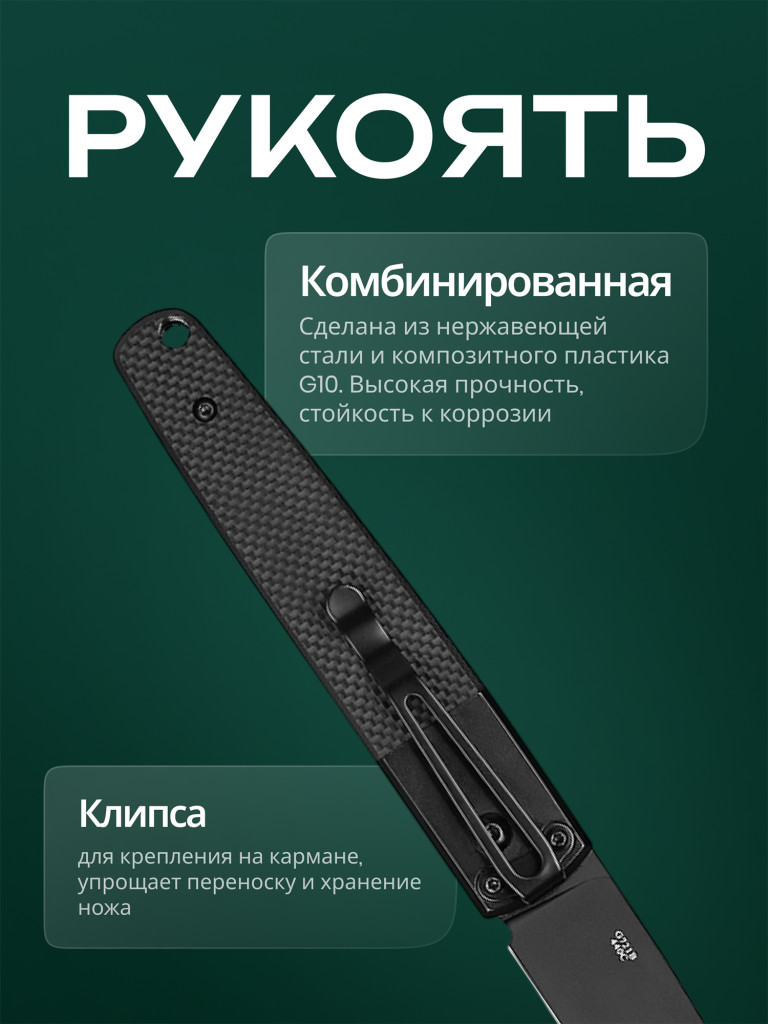 Нож складной Ganzo G721B-BK черный