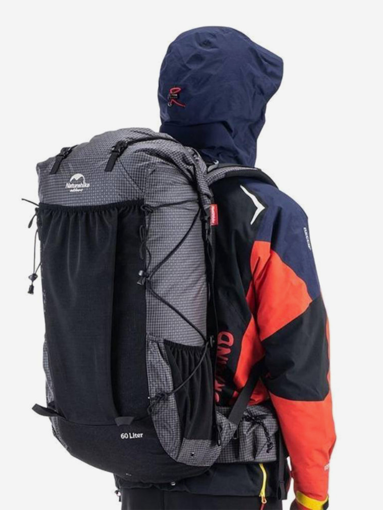 Рюкзак Naturehike Rock 60L+5L Hiking Backpack Dyneema Fabric Black NH19BP095