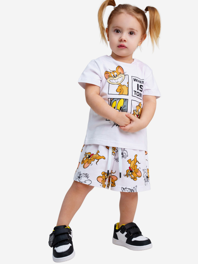 Комплект для девочек: футболка, шорты PlayToday