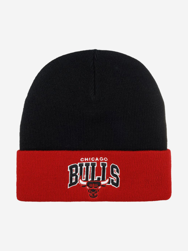 Шапка с отворотом MITCHELL NESS EU349-ARCHED-BLK Chicago Bulls NBA (черный)