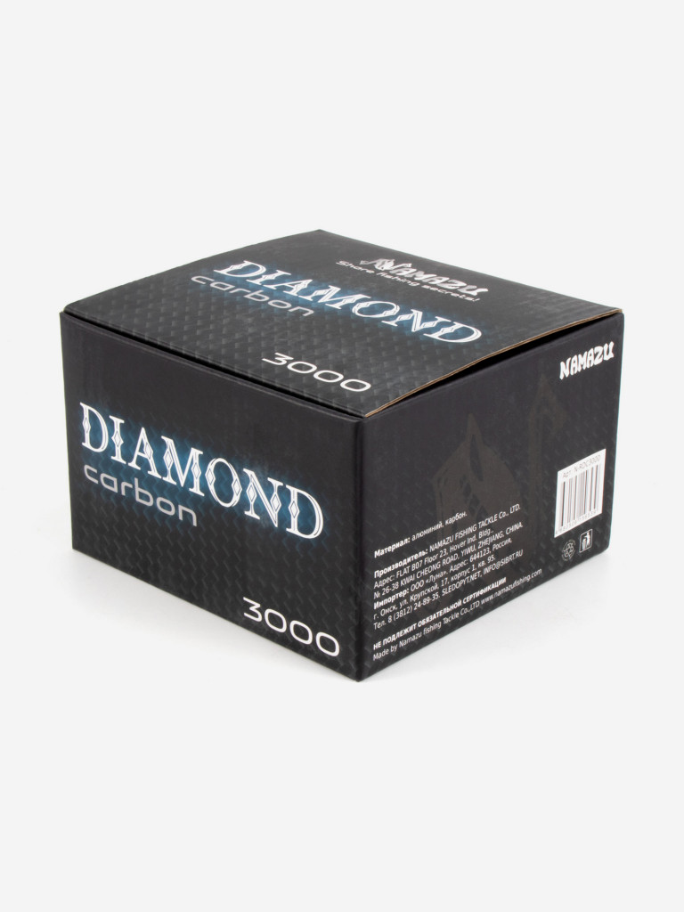 Катушка безынерционная Namazu Pro Diamond Carbon DC3000 , 8+1 подшипник, металлическая шпуля.