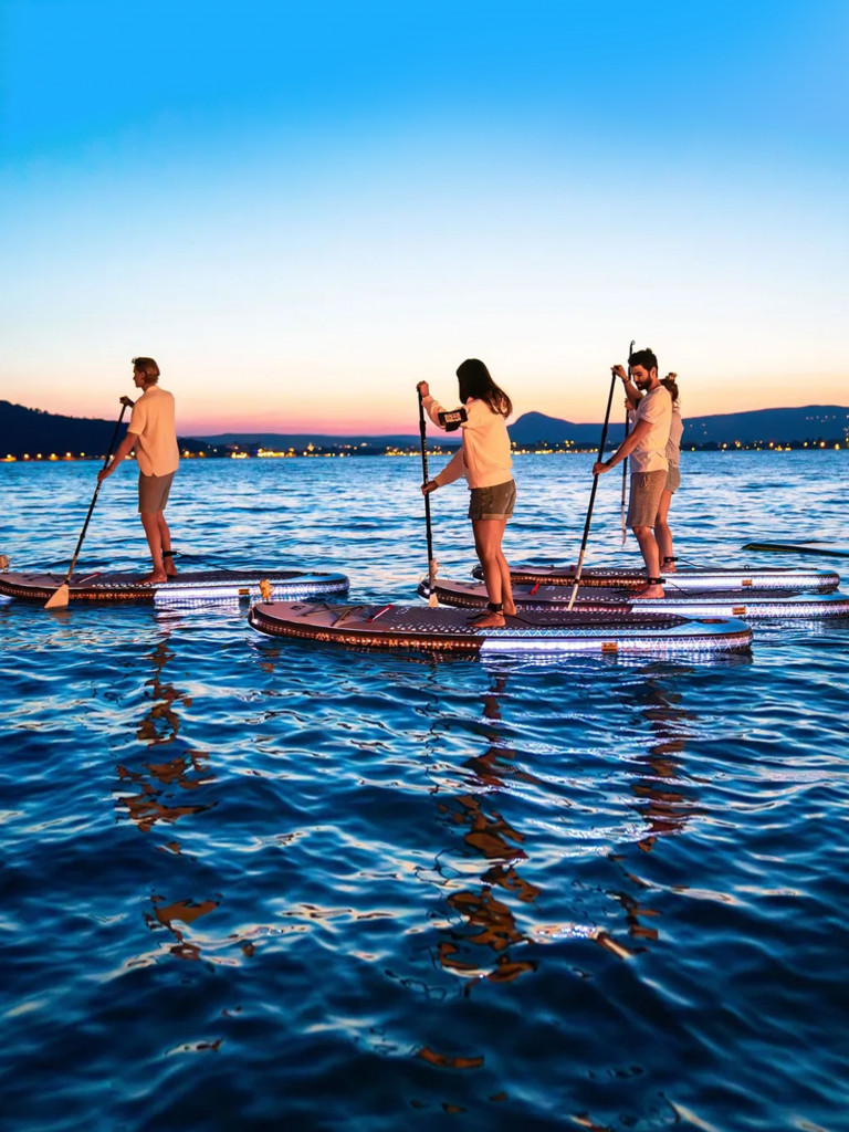 Надувной двухслойный SUP-борд Aqua Marina GLOW, 10'4" 315*79*15 см, сапборд с Подсветкой