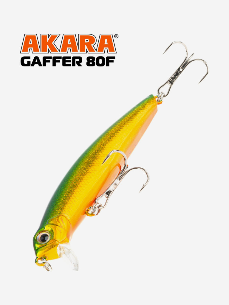 Воблер Akara Gaffer 80F 8 гр. минноу, плавающий, твичинговый, на щуку A84