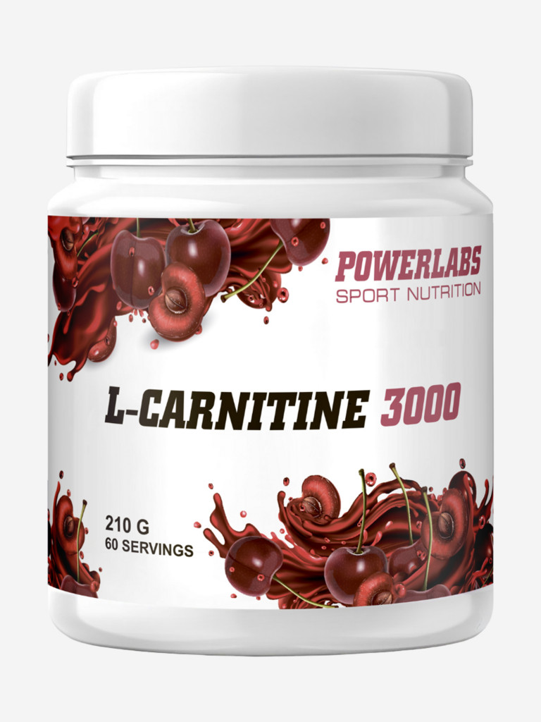 L-Карнитин, Powerlabs, 210 г, вишня