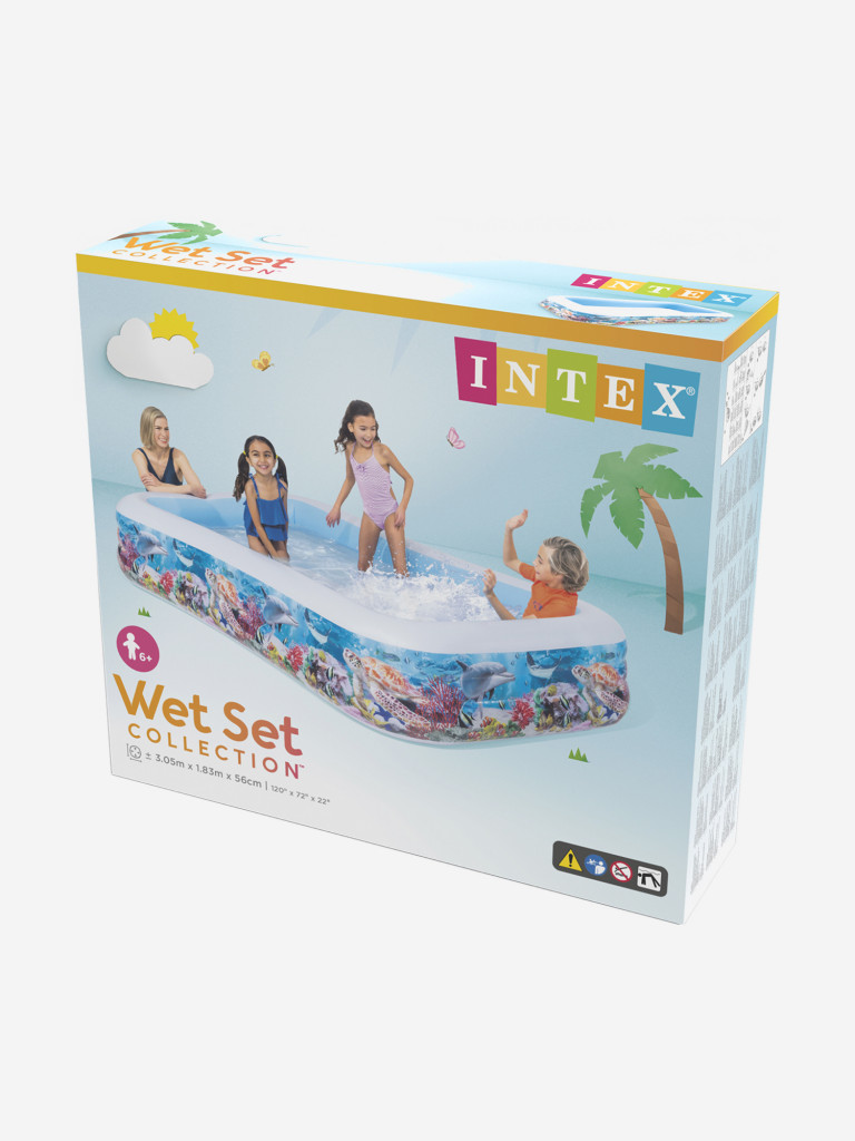 Бассейн Intex 58485NP детский "Тропический риф" 305х183х56см 1050л