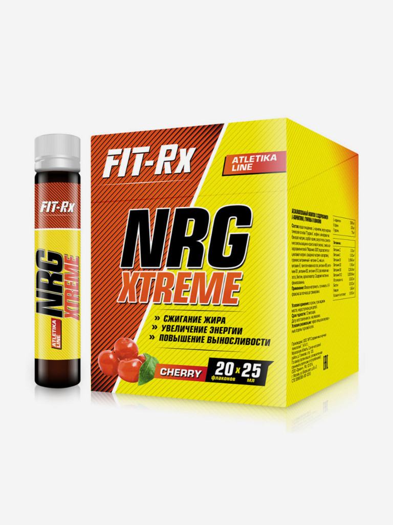 Л-карнитин NRG Xtreme FIT-RX гуарана, кофеин 20шт. по 25мл. со вкусом вишни