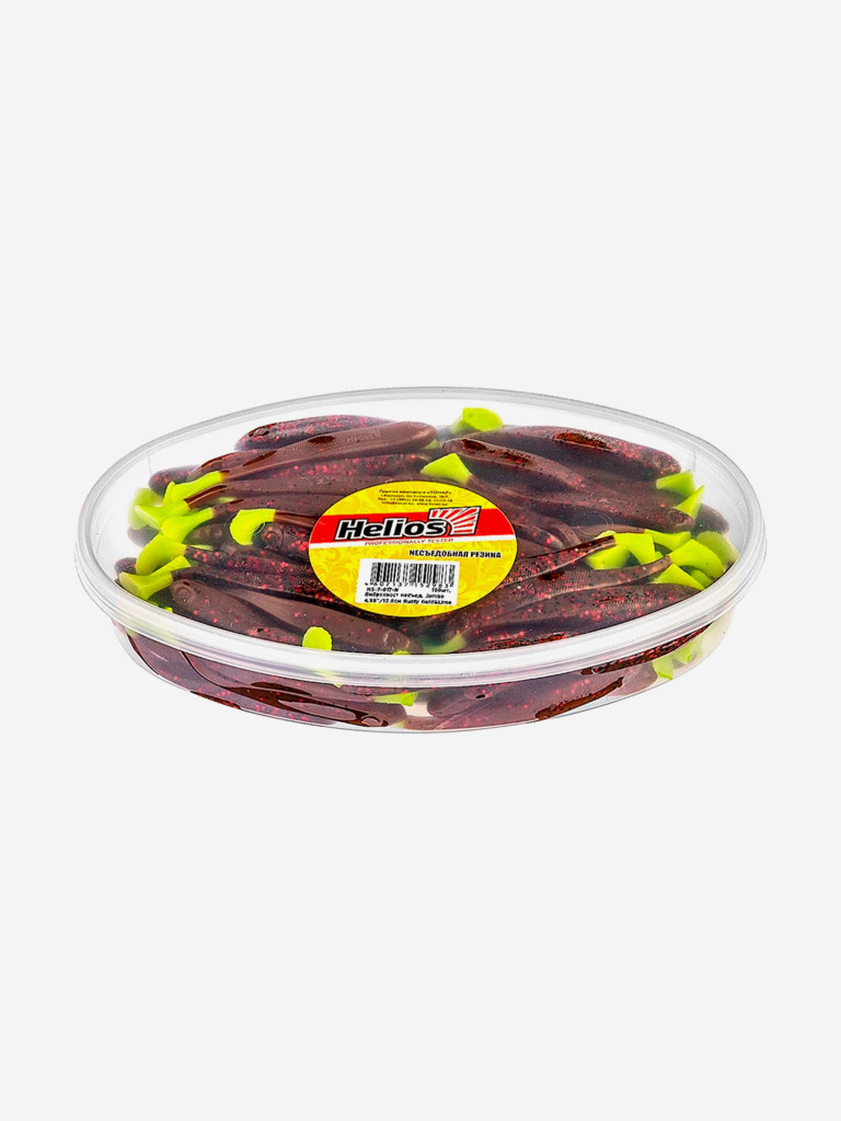 Мягкая приманка Helios Jumbo, 4,95'' / 12,5 см, Rusty Gold & Lime, 100 шт (HS-7-017-N)