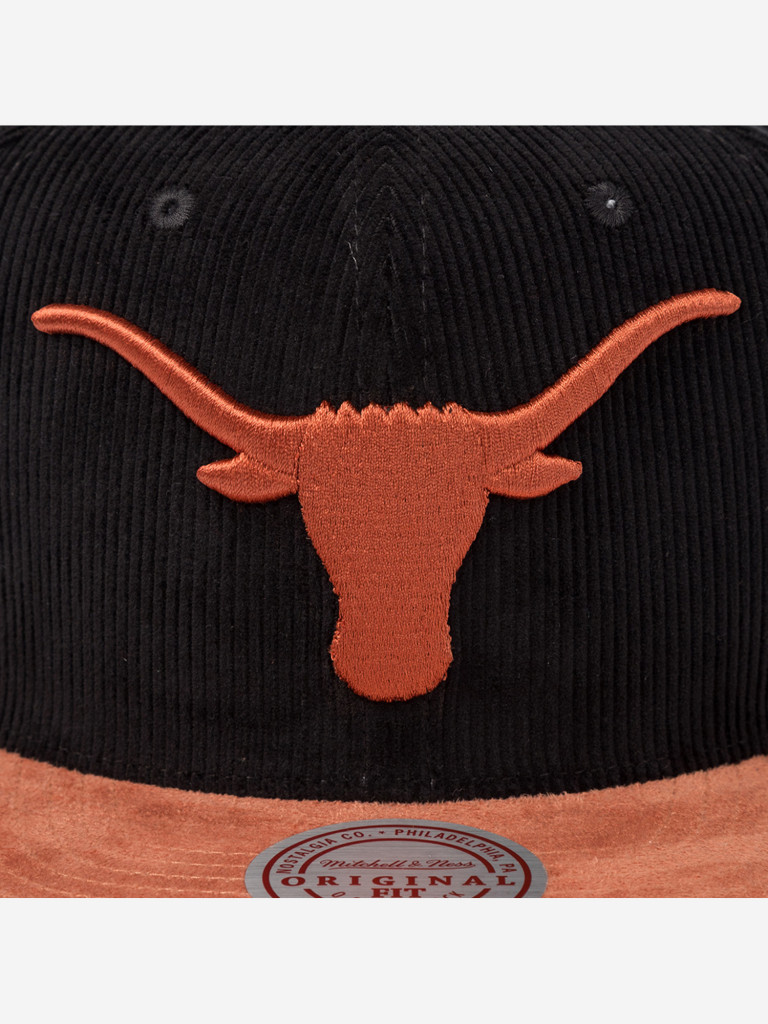 Бейсболка с прямым козырьком MITCHELL NESS HS10401-UTABLCK University Of Texas At Austin NCAA (черный)