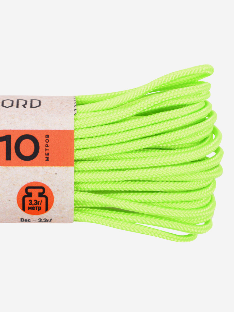 Паракорд 275 T-Gear x CORD nylon 10м (Neon Green)
