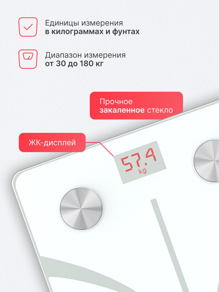 Умные напольные весы Renpho Elis 1 ES-32MD