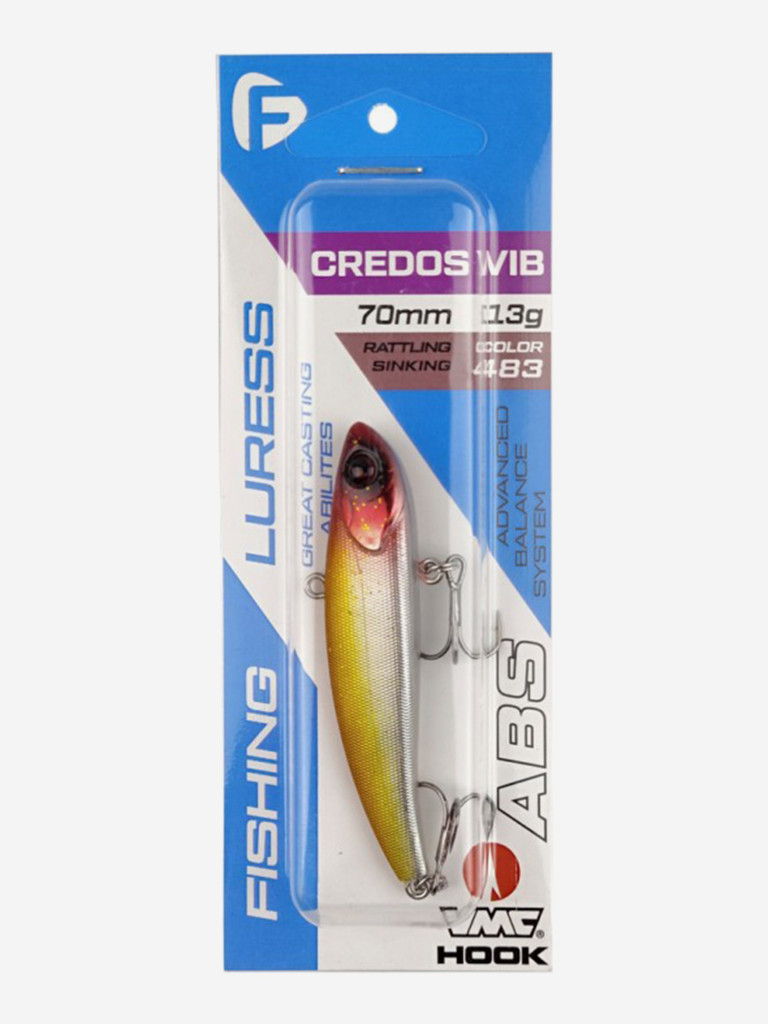 Воблер F-FISHING Credos Vib 70S 70мм 13г 483 Тонущий