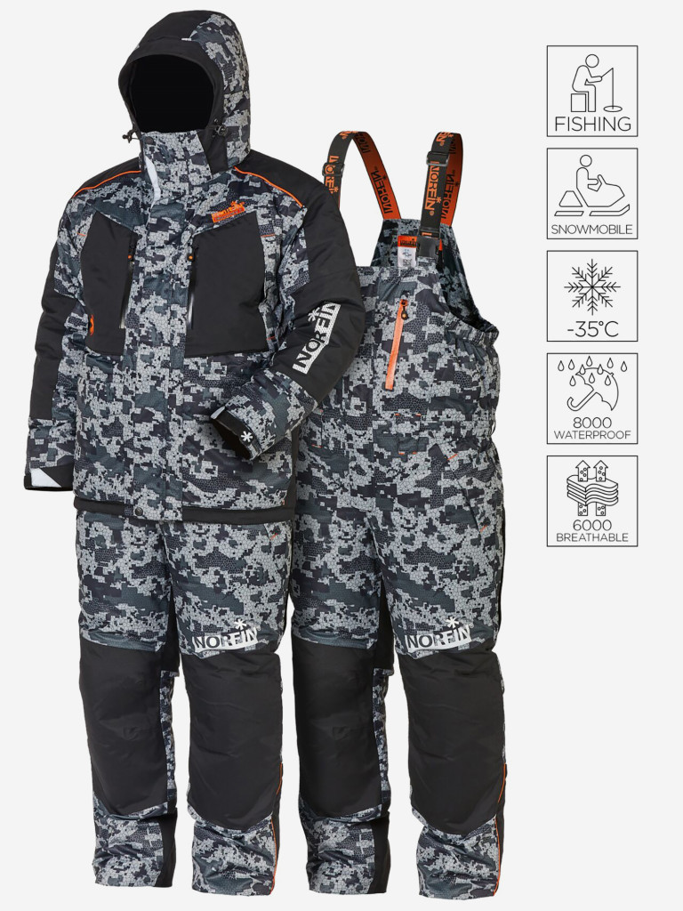 Костюм зимний Norfin DISCOVERY 2 LE CAMO (куртка+полукомбинезон) для рыбалки и охоты