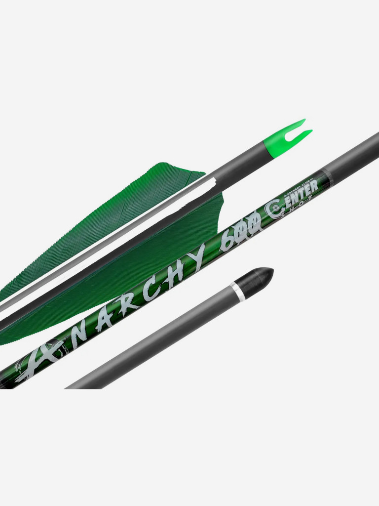 Стрела лучная карбоновая Centershot Anarchy 600 натуральное оперение
