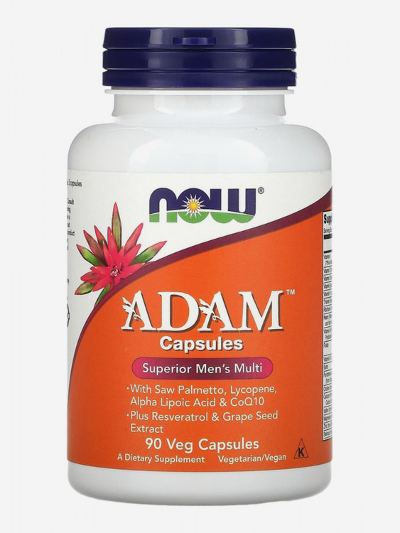 Мультивитамины для мужчин NOW FOODS ADAM, 90 растительных капсул
