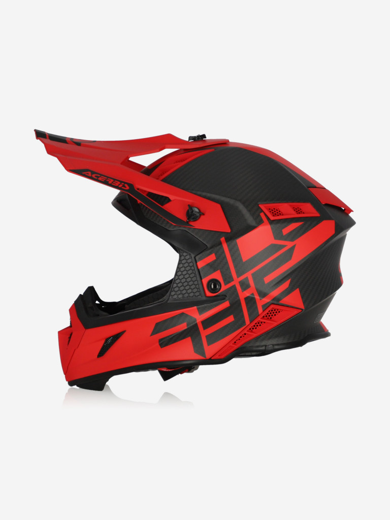 Мотошлем кроссовый взрослый Acerbis STEEL CARBON Red 2