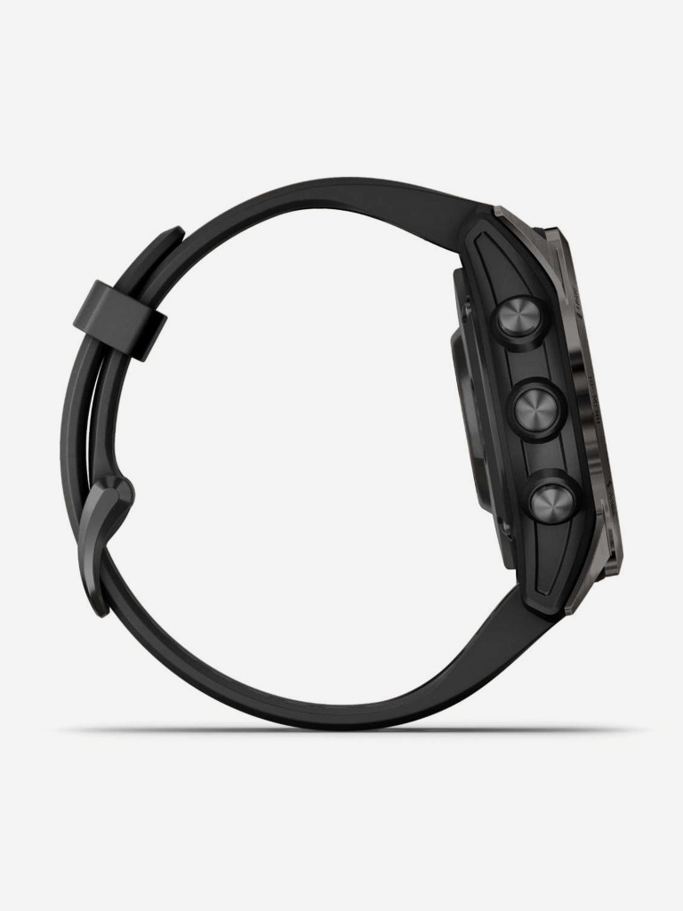 Спортивные часы Garmin FENIX 7S PRO Sapphire Solar титановый угольно-серый DLC с силиконовым ремешком