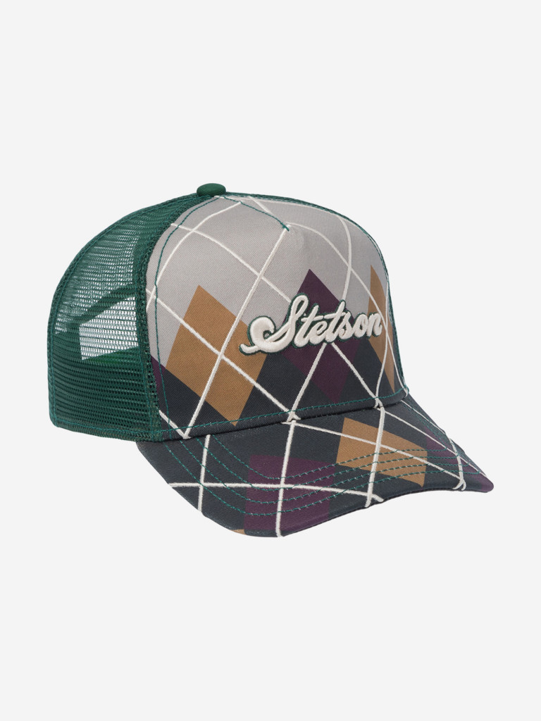 Бейсболка с сеточкой STETSON 7741146 TRUCKER CAP ARGYLE