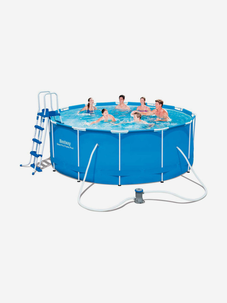 Каркасный бассейн Bestway 15427 (366х133см) лестница, фильтр насос