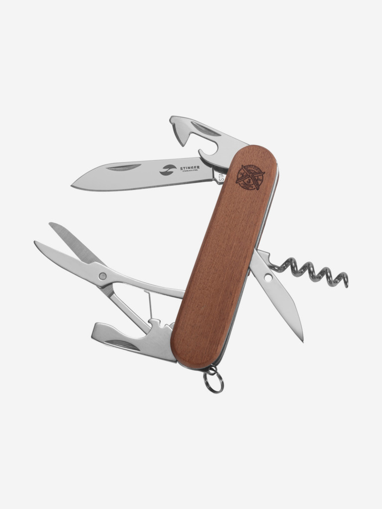 Нож перочинный STINGER, 90 мм, 11 функций
