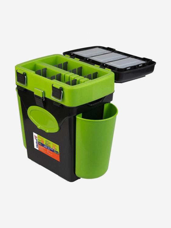 Ящик рыболовный зимний FishBox (10л) зеленый Helios