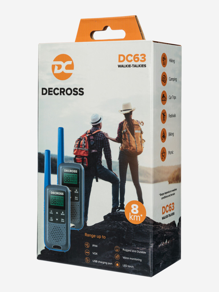 Комплект из двух радиостанций Decross DC63 Blue Twin EU с ЗУ