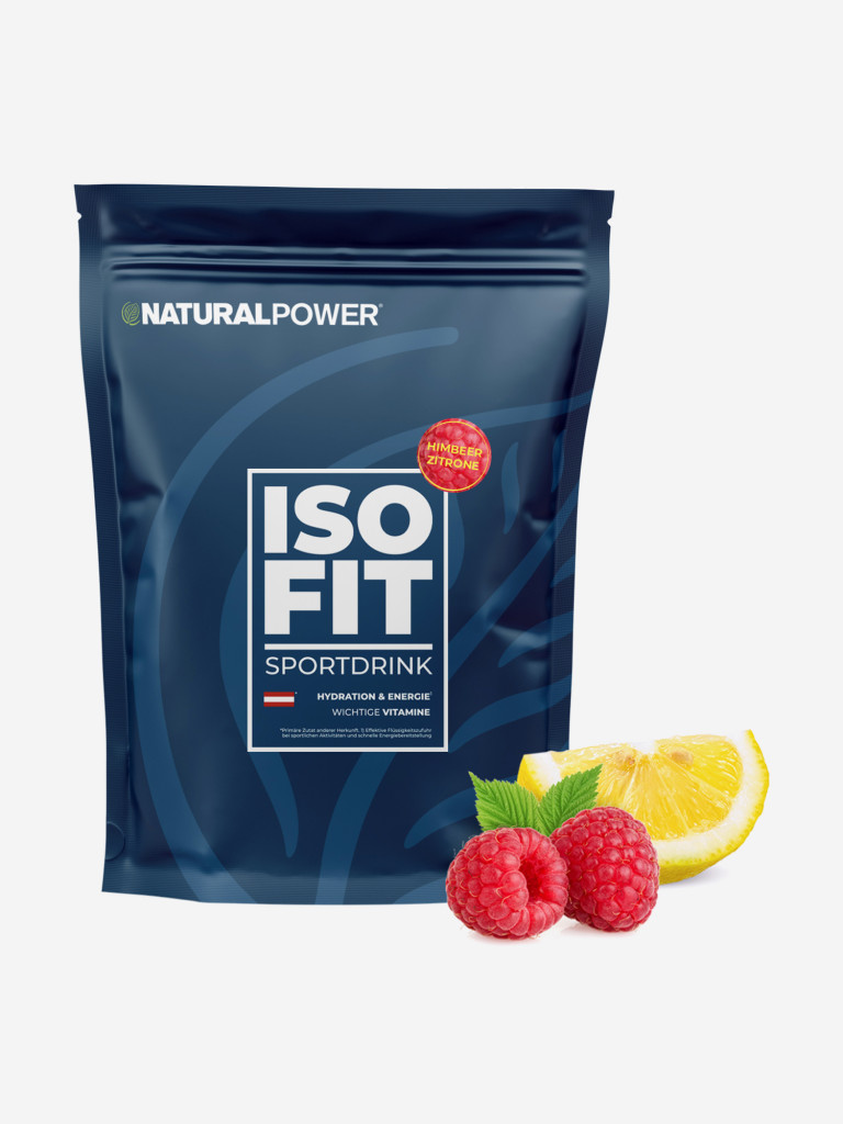 Изотоник Natural Power ISO FIT 1500 гр Малина-Лимон, Австрия