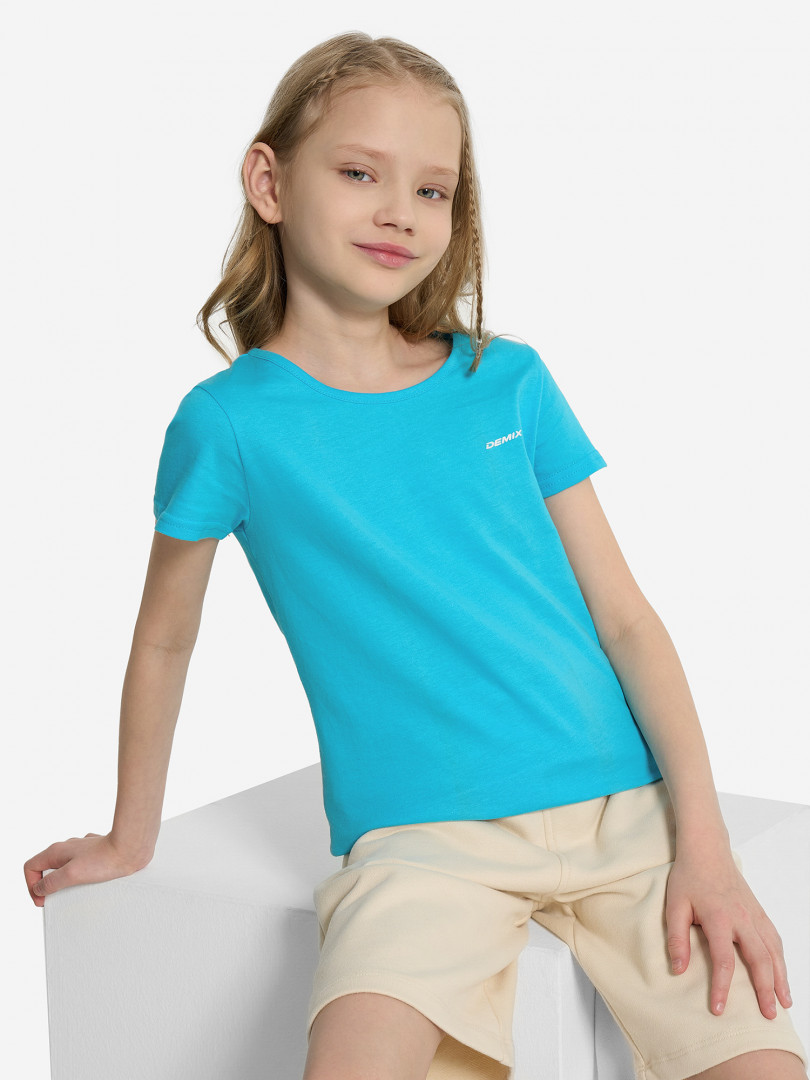 Футболка для девочек Demix Голубой 149₽