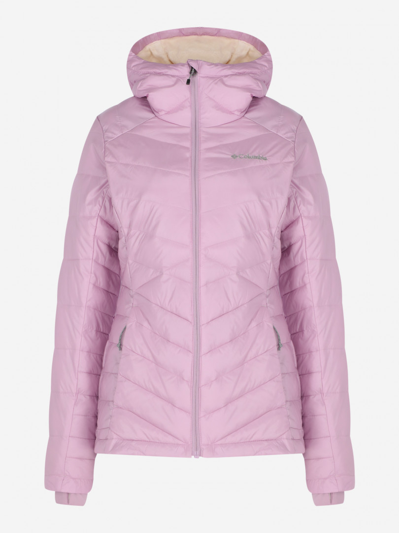 фото Куртка утепленная женская columbia joy peak hooded jacket, фиолетовый