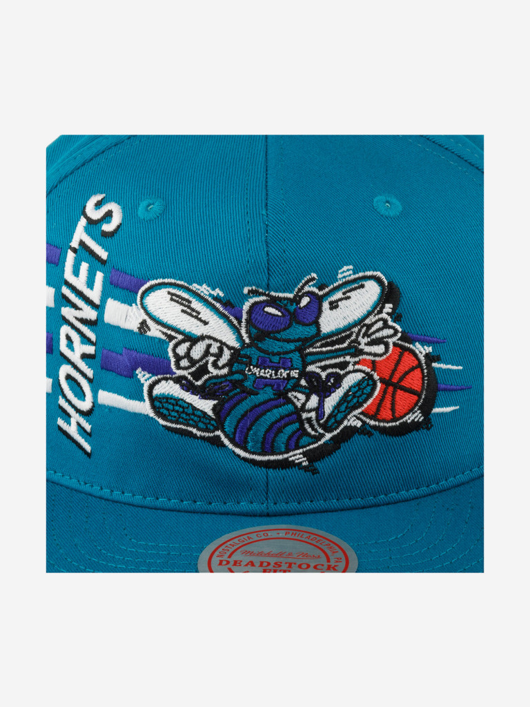 Бейсболка с прямым козырьком MITCHELL NESS 6HSSSH21229-CHOTEAL Charlotte Hornets NBA (зеленый)